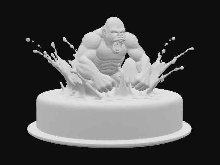 3D model for Gorilla Splash Cake, #food#