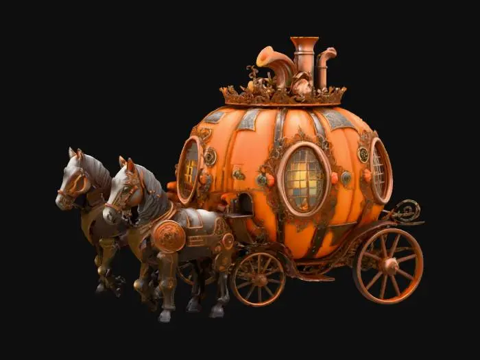 3D model for Steampunk Pumpkin Carriage, #Halloween2025#