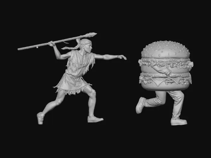 3D model for Hunter vs. Burger, #Thanksgiving#