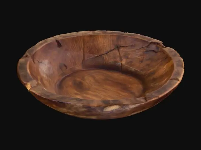 3D model for Rustic Wooden Bowl