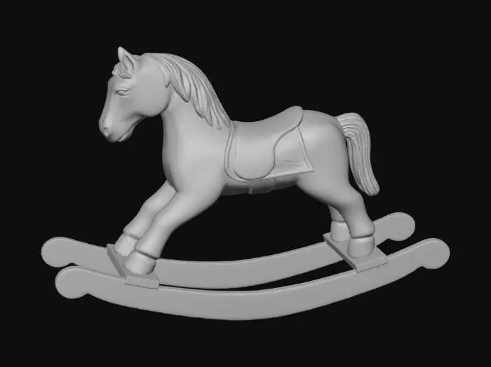 3D model for Rustic Rocking Horse