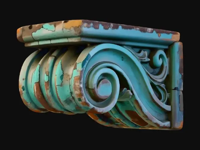 3D model for Antique Scroll Bracket