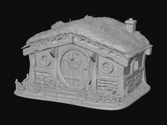 3D model for Snowy Hobbit Home, #Christmas2025#