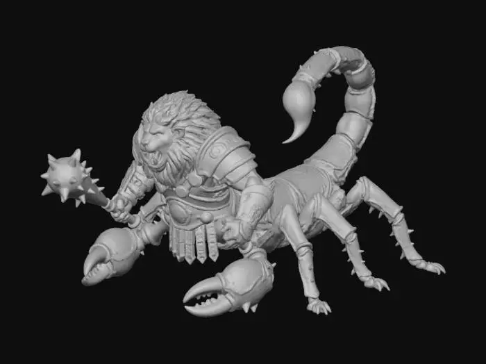 3D model for Lion-Scorpion Warrior