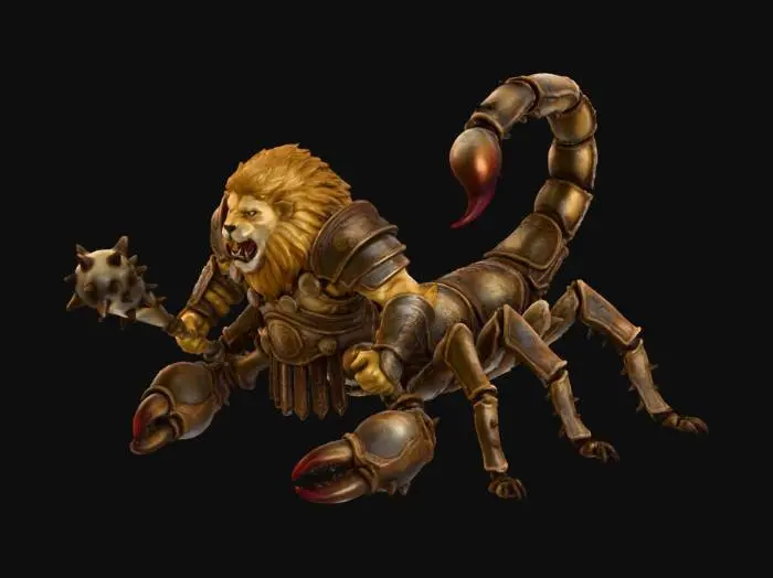 3D model for Lion-Scorpion Warrior