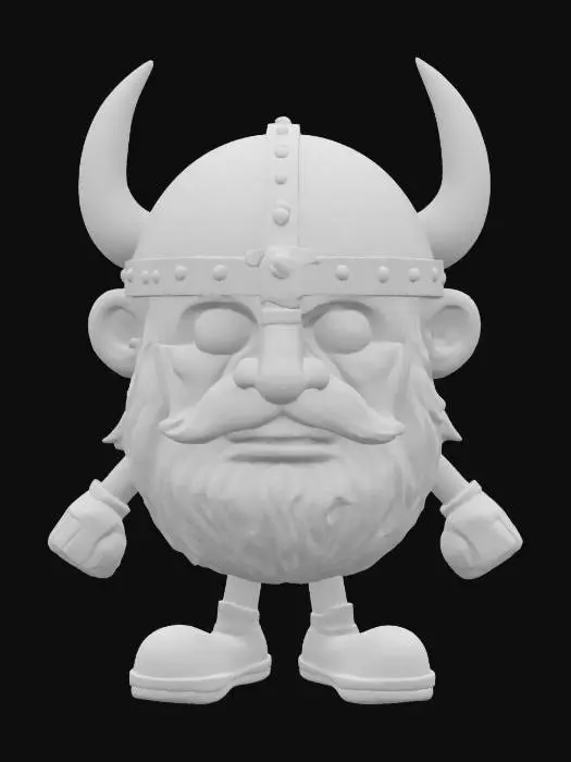 3D model for Wooden Viking Character