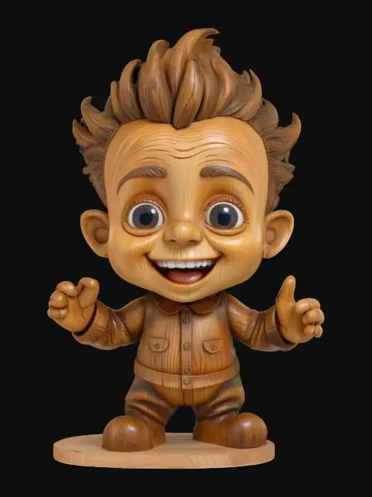 3D model for Whimsical Wooden Child