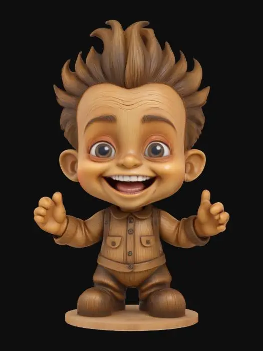 3D model for Whimsical Wooden Child