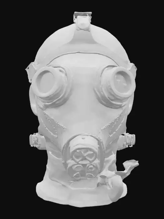 3D model for Vintage Gas Mask Portrait