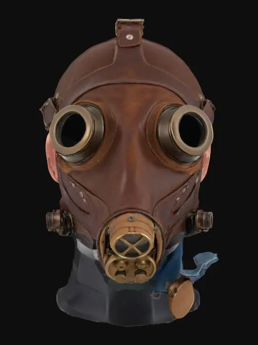3D model for Vintage Gas Mask Portrait