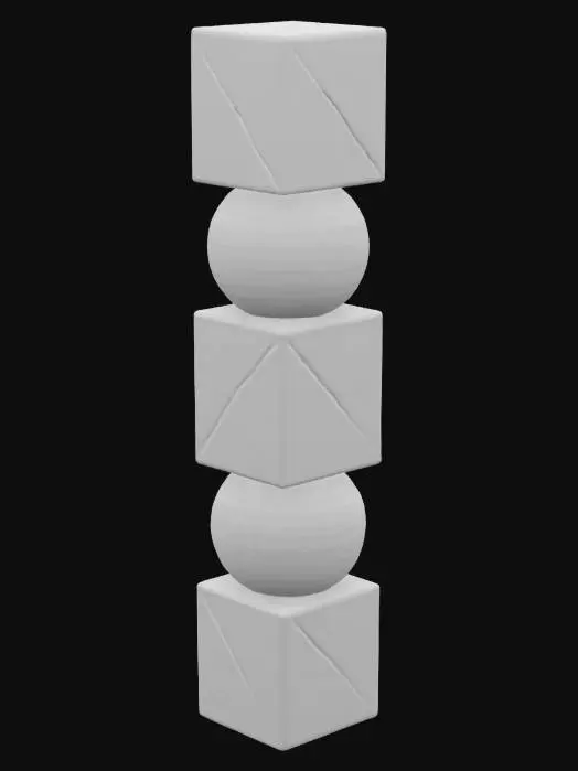 3D model for Geometric Pillar