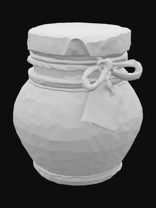 3D model for Golden Nectar Jar, #SketchTo3D#