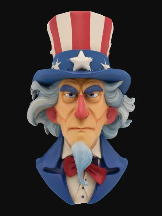 3D model for Patriotic Personification, #SketchTo3D#