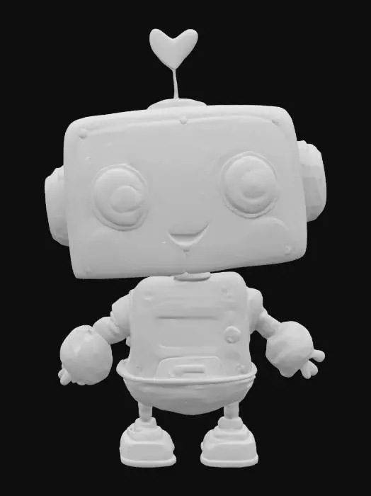 3D model for Happy Bot, #SketchTo3D#