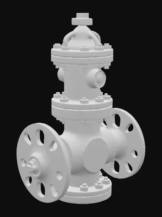 3D model for Rusty Industrial Valve