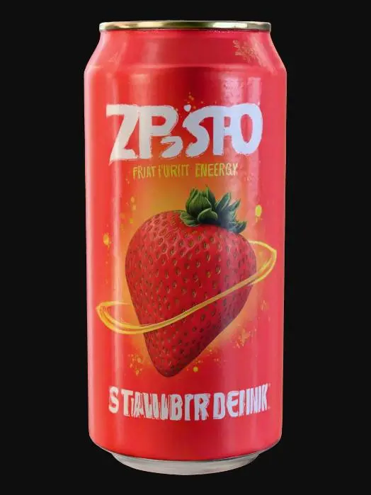 3D model for Zestro Energy Strawberry Can, #PBR#