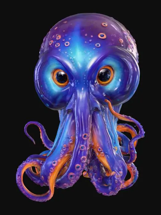 3D model for Celestial Cephalopod, #PBR#