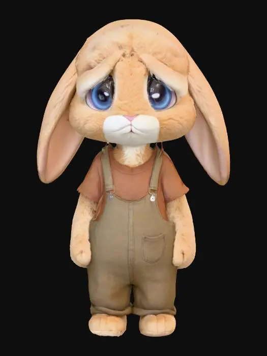 3D model for Sad Bunny Pals, #PBR#