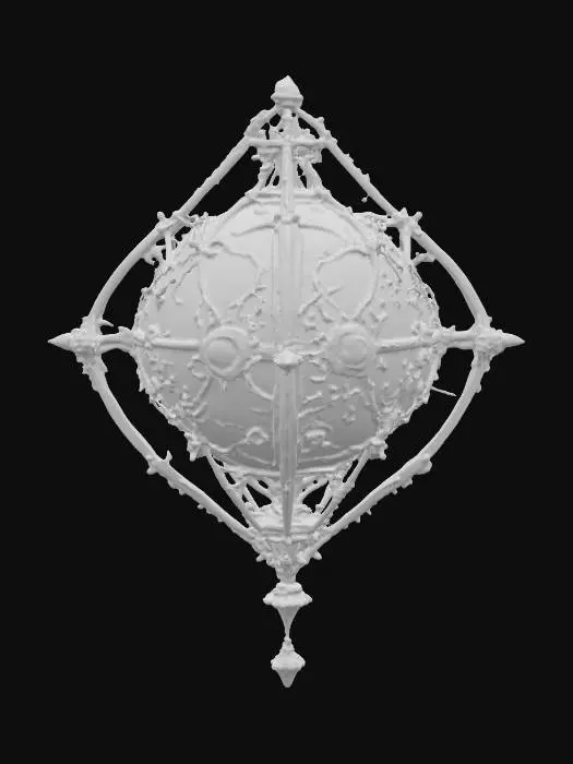 3D model for Ornate Spherical Sculpture, #PBR#