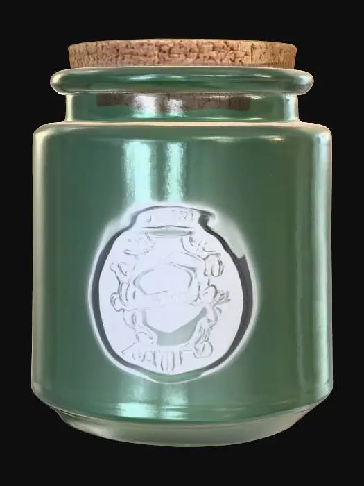 3D model for Glass Jar with Cork Lid