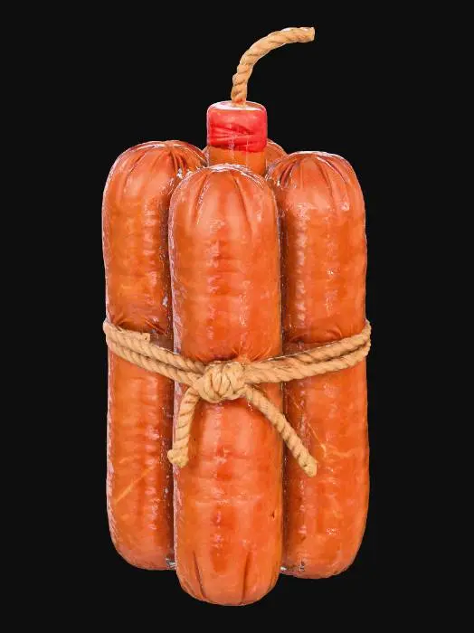 3D model for Sausage Dynamite, #food#