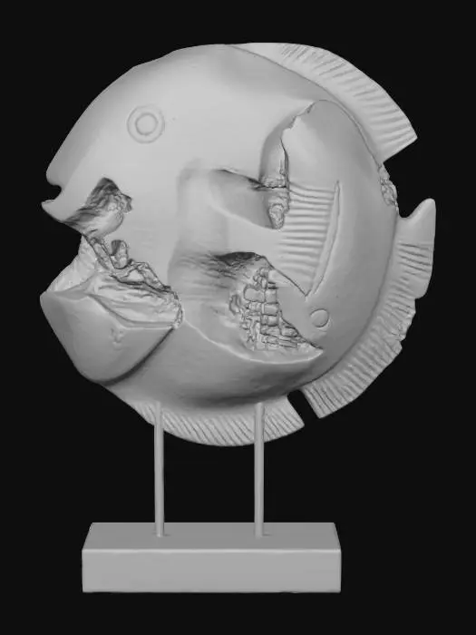 3D model for Wooden Fish Sculpture