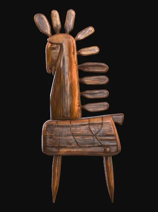 3D model for Wood abstract horse