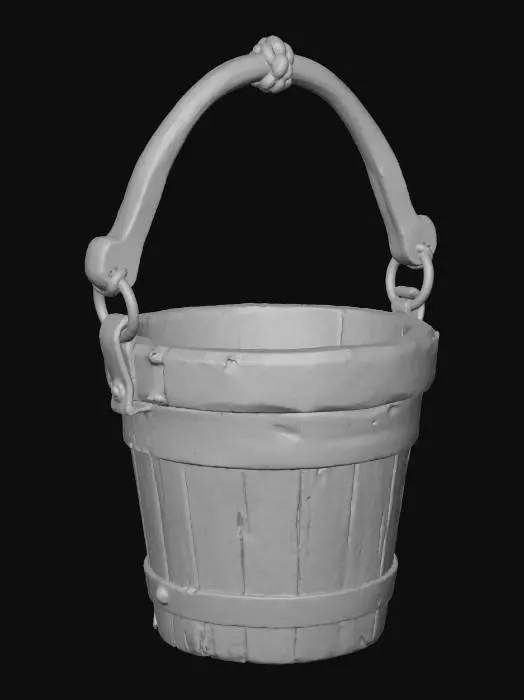 3D model for Rustic Wooden Bucket