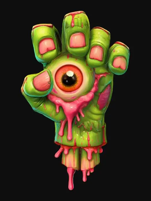 3D model for Eyeball Grip, #Halloween2025#