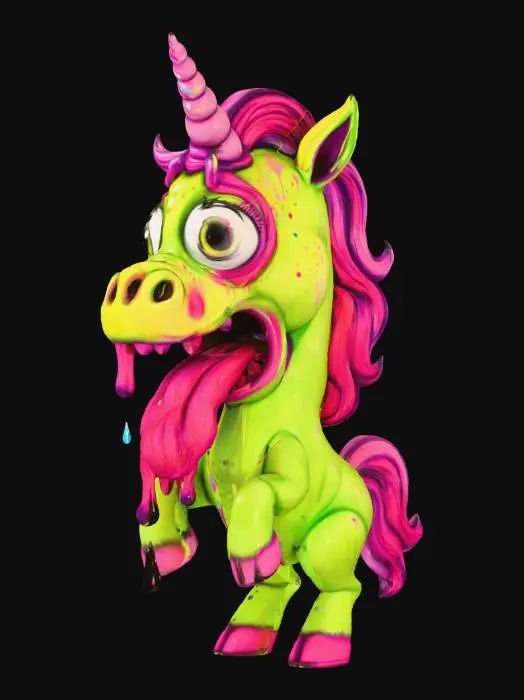 3D model for Psychedelic Unicorn Madness, #Halloween2025#