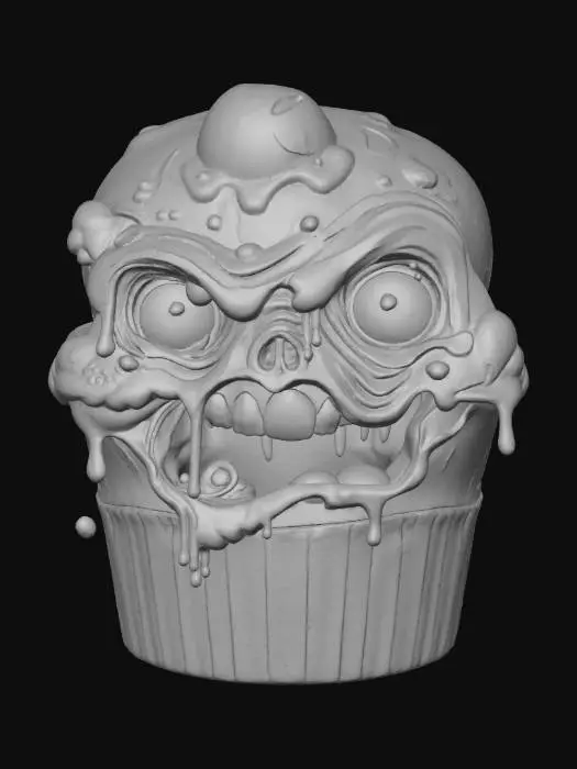3D model for Zombie Cupcake, #Halloween2025#