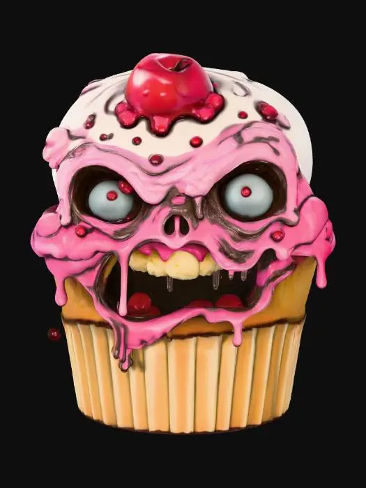 3D model for Zombie Cupcake, #Halloween2025#