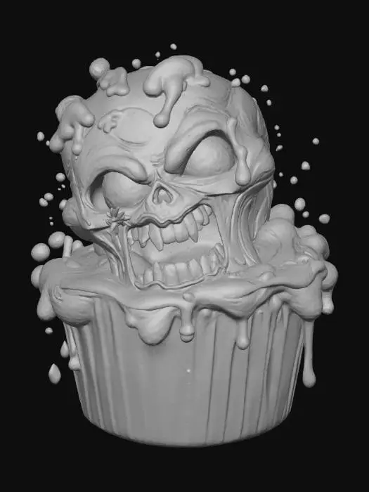 3D model for Zombie Cupcake, #Halloween2025#