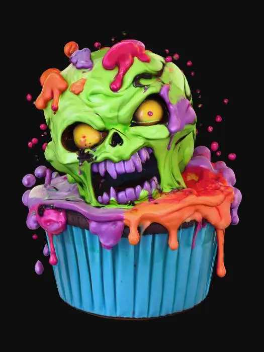 3D model for Zombie Cupcake, #Halloween2025#
