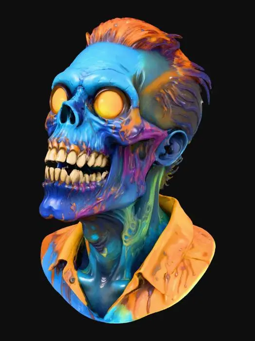 3D model for Psychedelic Undead Vibe, #Halloween2025#