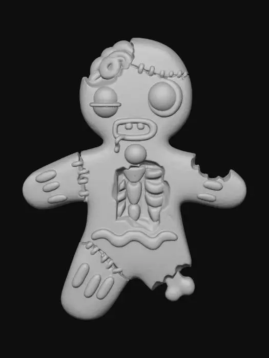 3D model for Zombie Gingerbread., #Halloween2025#