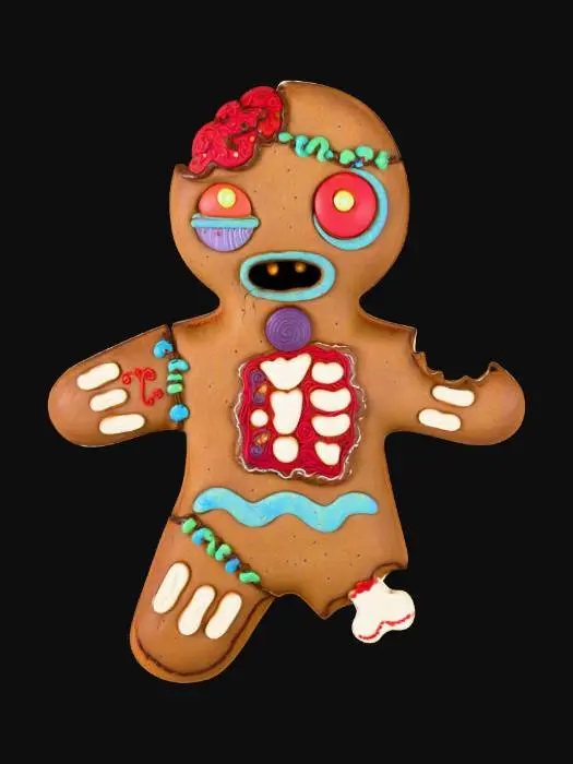 3D model for Zombie Gingerbread., #Halloween2025#