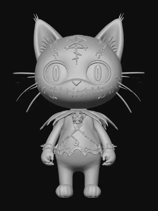 3D model for Spooky Stitched Cat, #Halloween2025#