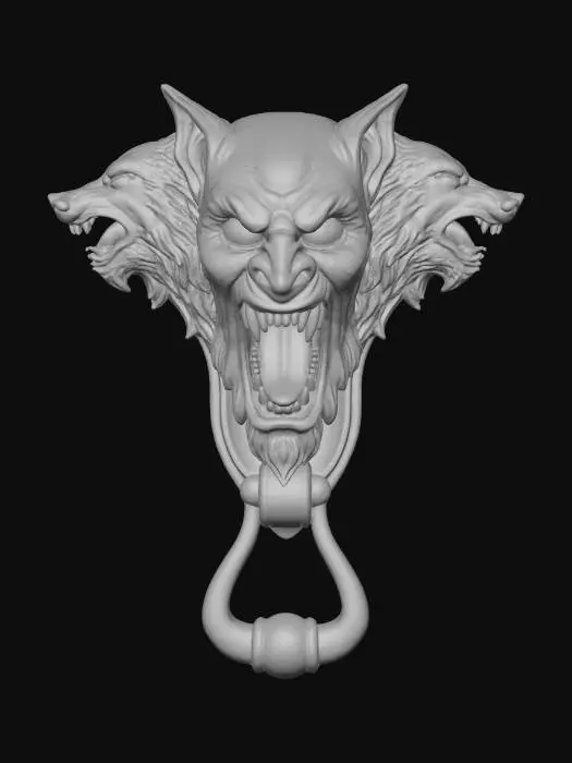 3D model for Cerberus Knocker, #Halloween2025#