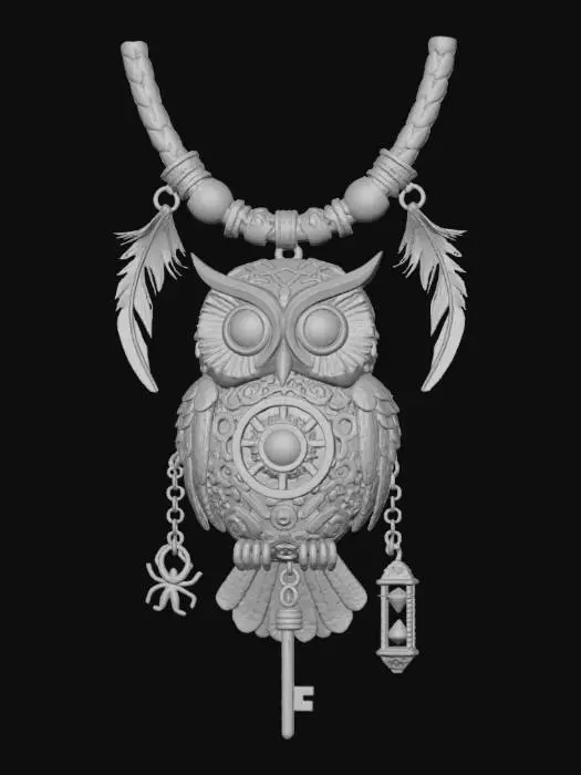 3D model for Steampunk Timekeeper Owl, #Halloween2025#
