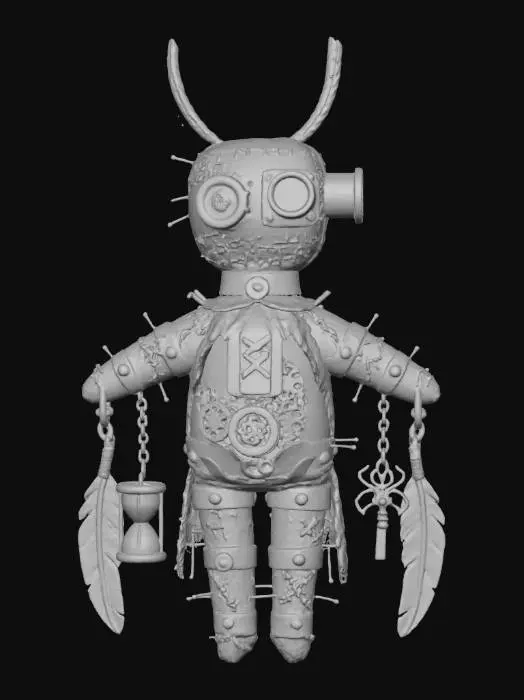 3D model for Voodoo Gearpunk Charm, #Halloween2025#