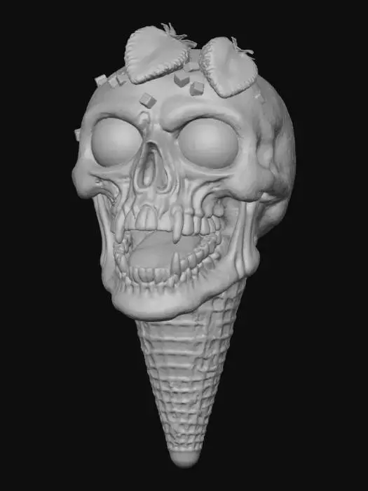 3D model for Strawberry Skull Delight, #Halloween2025#