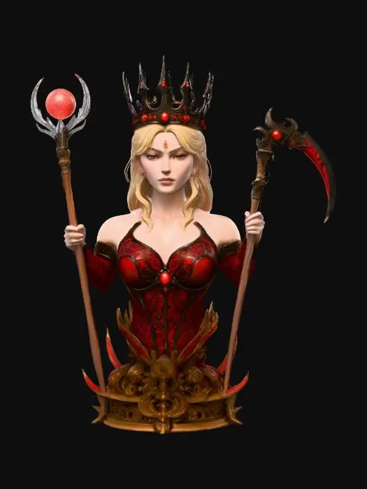 3D model for Sorceress of Flames, #Halloween2025#