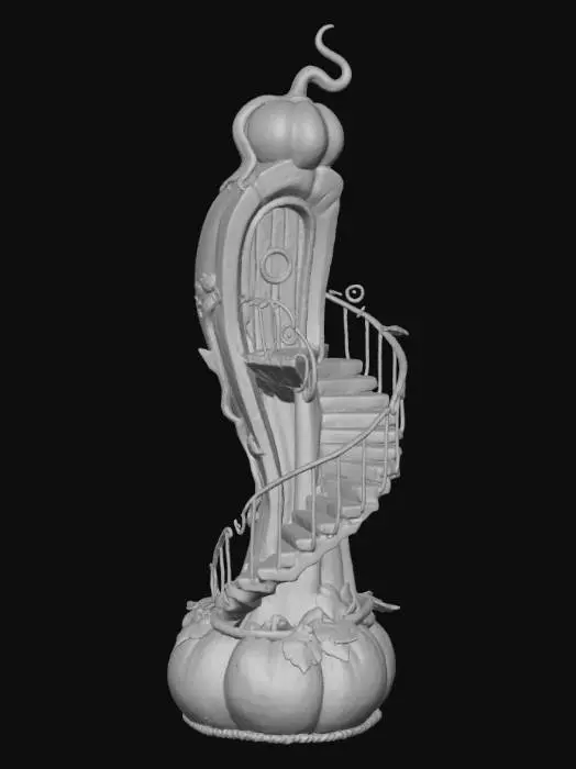 3D model for Pumpkin Tower on Chessboard, #Halloween2025#