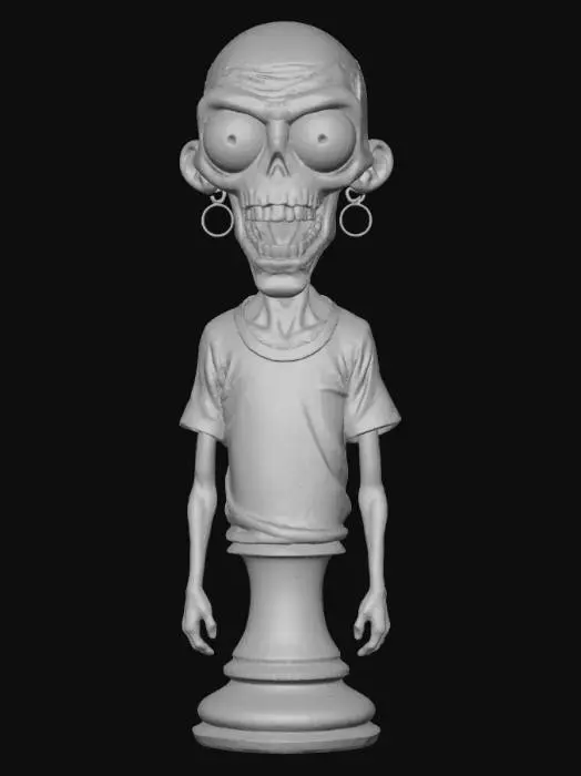 3D model for Zombie Bishop Chesspiece, #Halloween2025#
