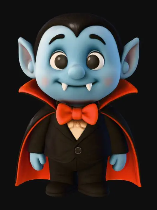 3D model for Cute Vampire Buddy, #Halloween2025#