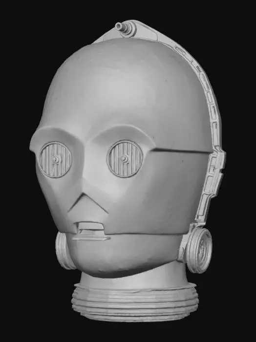 3D model for Golden Droid Bust