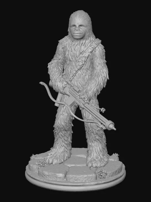3D model for Wookiee Warrior Statue