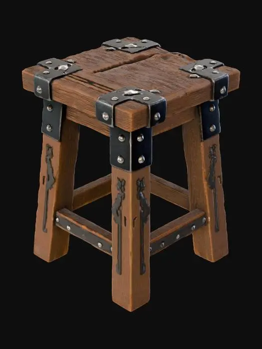 3D model for Viking Stool