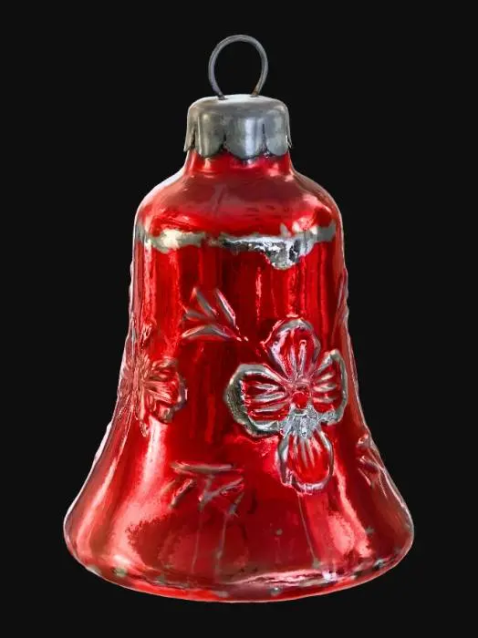 3D model for Red Vintage Bell Ornament, #Christmas2025#